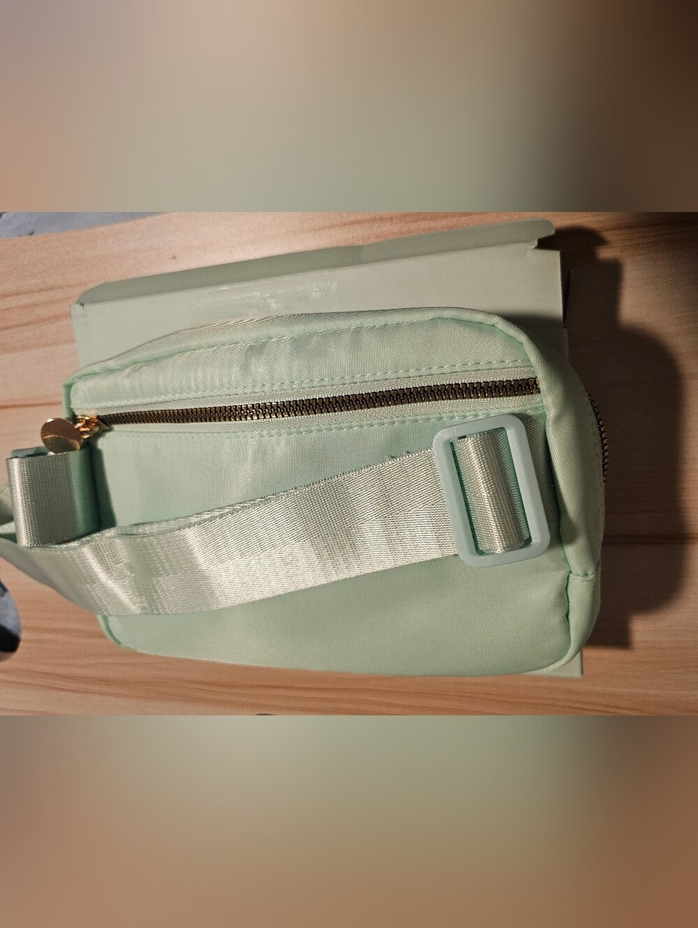 Mint Green Crossbody Bag with Adjustable Strap